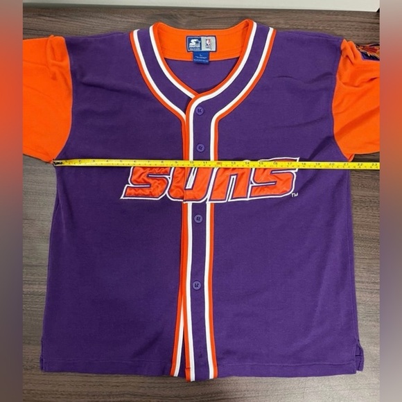 Vintage Phoenix Suns STARTER Made in Korea NBA Button Jersey Shirt Adult LARGE - Picture 3 of 7